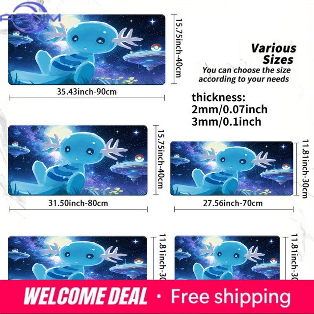 Potdemiel Pokémon Wooper Galaxy TCG Spielmatte, mit rutschfester Gummibasis - Bild 1