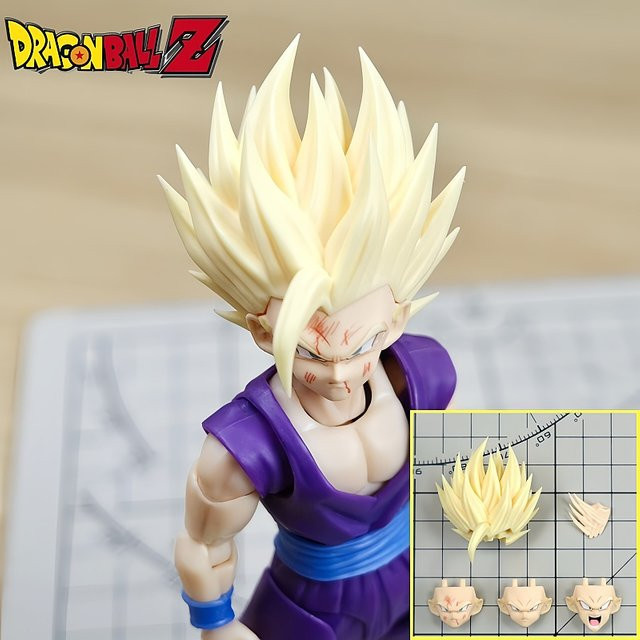 Bandai Dragon Ball Z Gohan Haarfigur Zubehör, Kopfskulptur-Set - Bild 1
