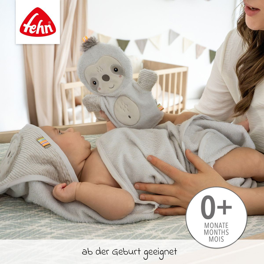 Fehn Waschhandschuh Faultier in Grau - Bild 2