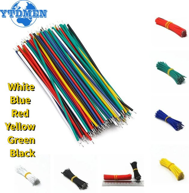 YTDMEN Zinnleiterdraht 24AWG verzinntes Steckbrett PCB-Lötkabel 8 cm in Schwarz und Multicolour - Bild 1