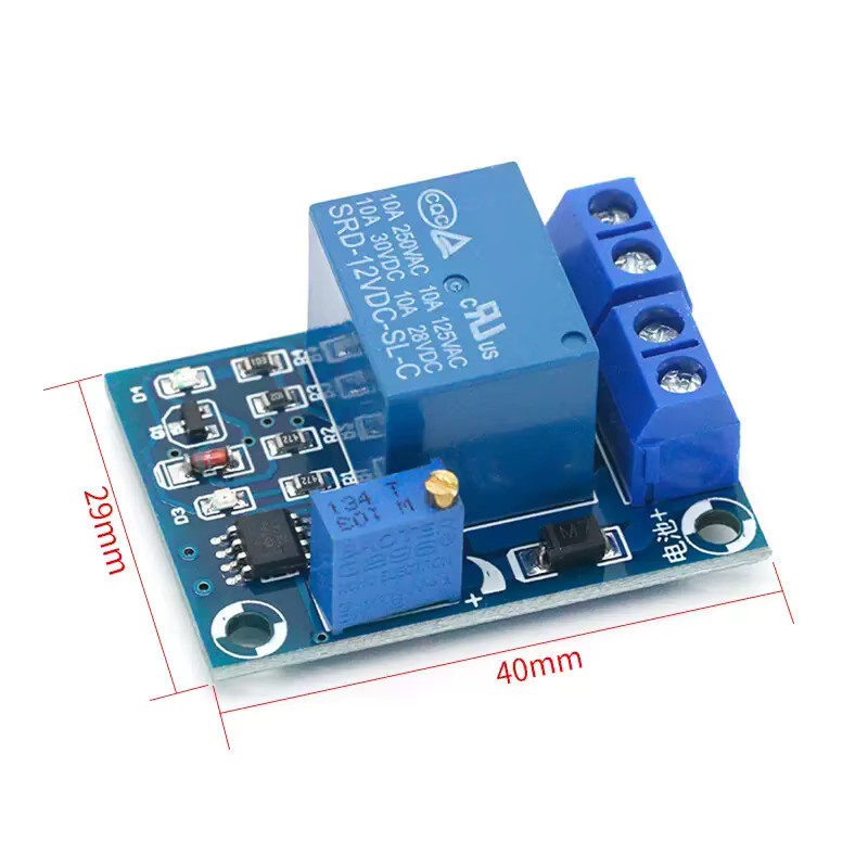 Automatisches Niederspannungsschutzmodul für 12V DC Batterien mit Ladesteuerung und Wiederherstellungsfunktion in Blau - Bild 2