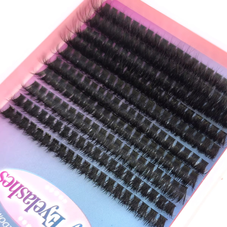 HBZGTLAD 5D Fluffy Cluster Lashes, 10 Reihen, D/DD Curl, 9-16 mm, Unisex - Bild 3