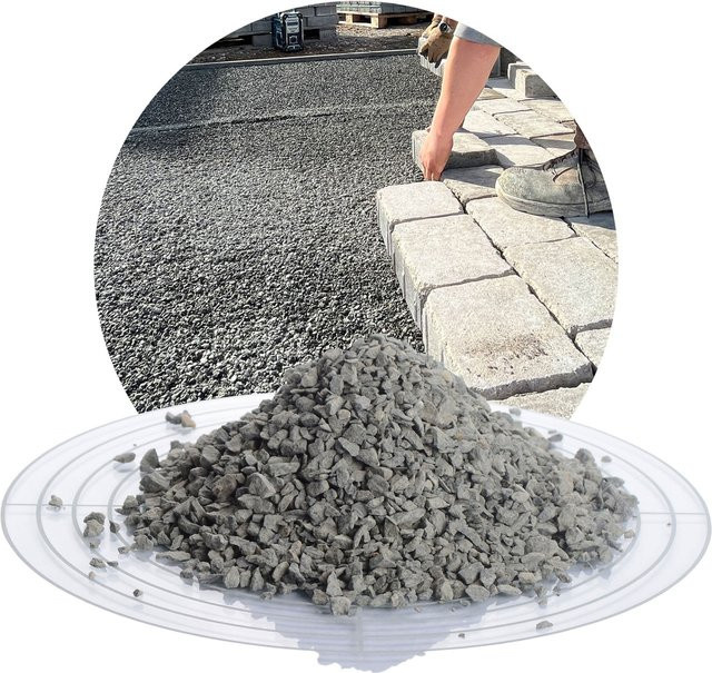 SCHICKER MINERAL Diabas Pflastersplitt in Grau, Körnung 1-5 mm, 25 kg - Bild 1