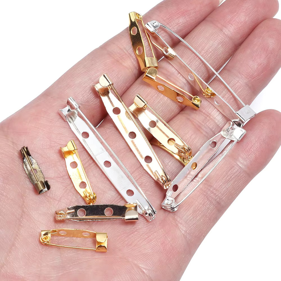 Brosche Pins, Eisen, Silber, 50 Teile, für Erwachsene - Bild 2