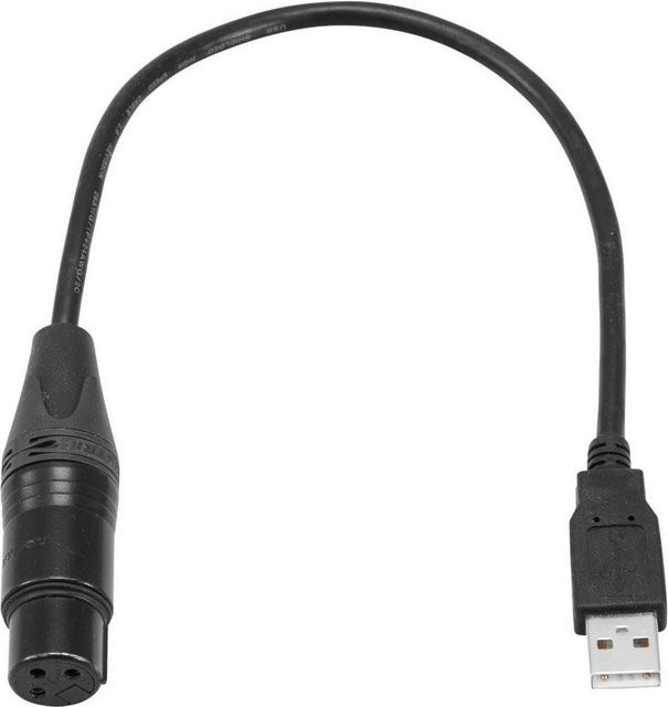 Eurolite Audio-Kabel XLR auf USB-A Schwarz, Länge: 0,4 m - Bild 1