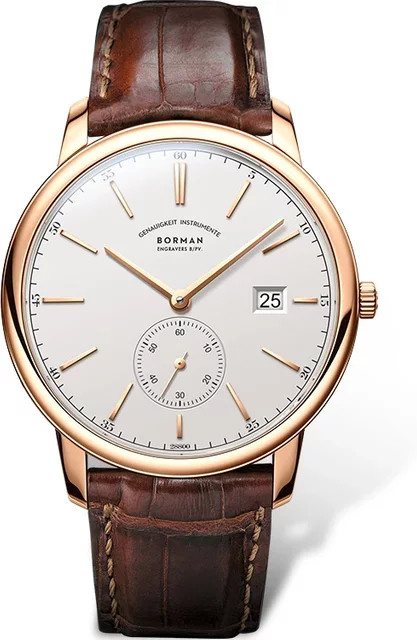 BORMAN Armbanduhr Automatik, 42 mm, Leder, Roségold, Herren - Bild 1
