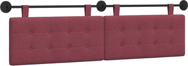 vidaXL Wandmontiertes Polsterpaneel in Weinrot mit Stoffbezug, B/H/T: 170 x 55 x 5 cm - Bild 1