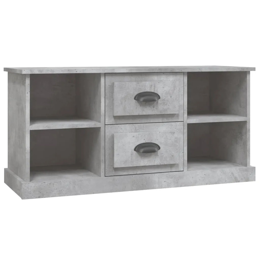 vidaXL TV-Schrank aus Holzwerkstoff in Betongrau, B/T/H: 99,5 x 35,5 x 48 cm - Bild 2