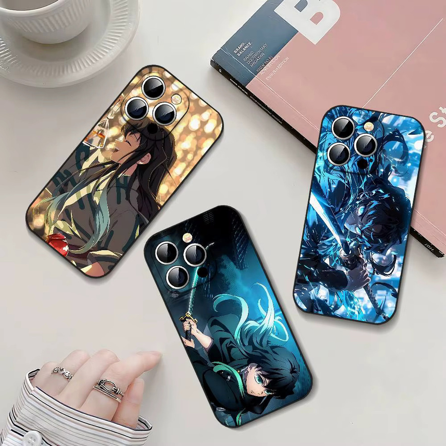 Anime Muichiro Tokito Handyhülle in Schwarz für iPhone 11 bis iPhone 17 Pro Max und weitere Modelle - Bild 2