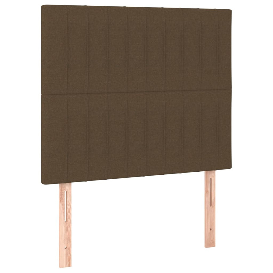 vidaXL Boxspringbett mit Matratze Hybrid-Design in Braun aus Stoff, B/T: 100 x 200 cm - Bild 4