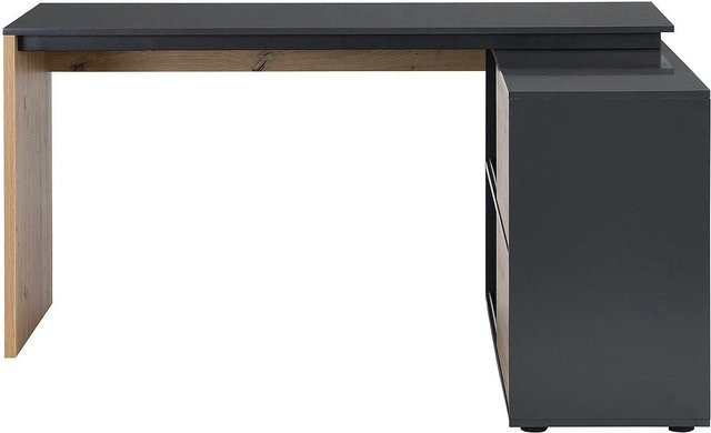 Schreibtisch Colioba von Vente-unique in Schwarz und Naturfarben mit einer Breite von 150 cm - Bild 1