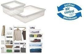 Keeeper Aufbewahrungsbox mit Deckel, rechteckig, transparent, stapelbar - Bild 1