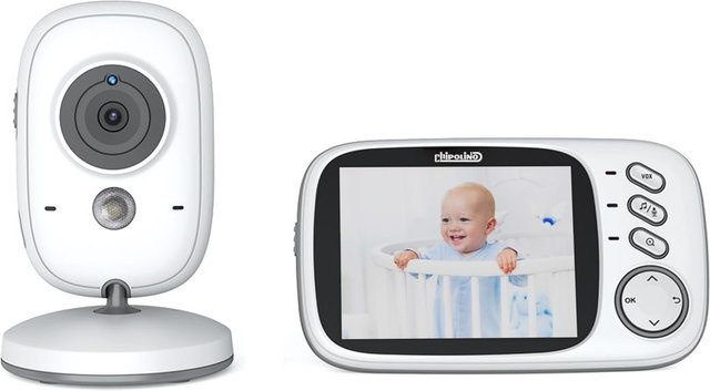 Chipolino Babyphone Polaris+ mit 3,2 Zoll IPS LCD Display, Nachtsicht, Gegensprechfunktion und Temperatursensor in Weiß - Bild 1