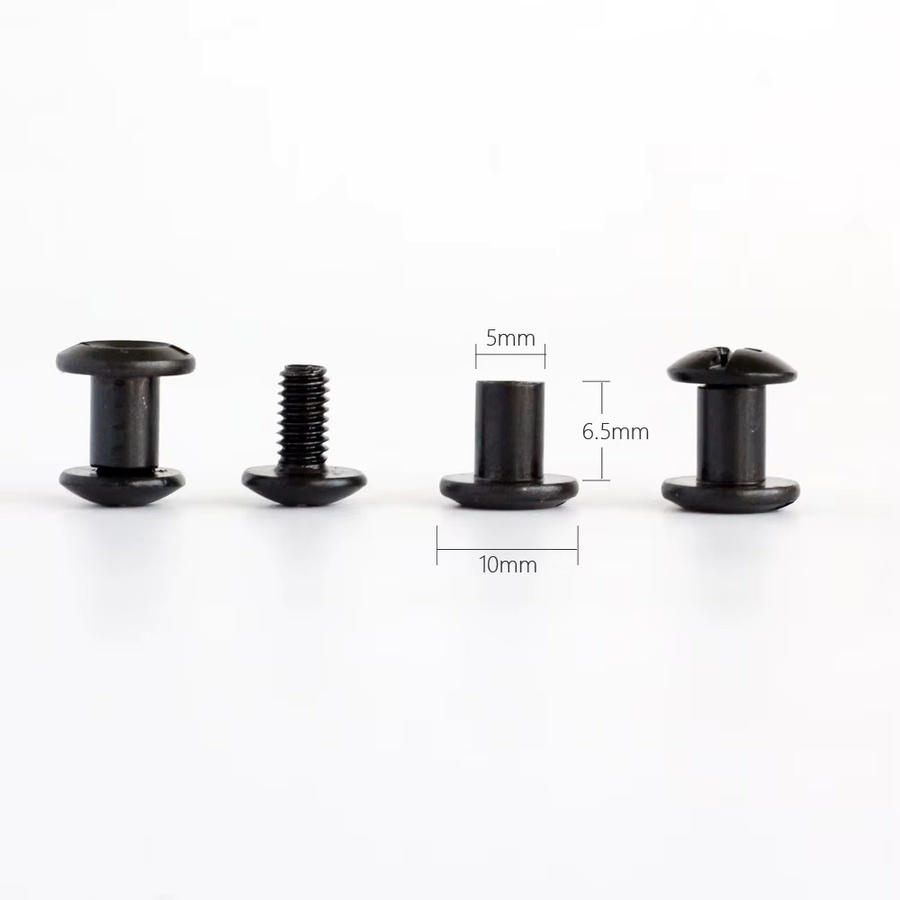 QingGear Schwarze taktische Chicago-Schrauben mit Schlitzpfosten und Kreuzkopf-M4-Schraube für Kydex-Lederholster - Bild 3
