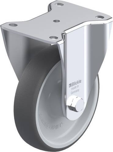 Blickle BH-PATH 160R Bockrolle in Grau aus Stahl mit 160 mm Rad-Durchmesser und 400 kg Tragfähigkeit - Bild 1
