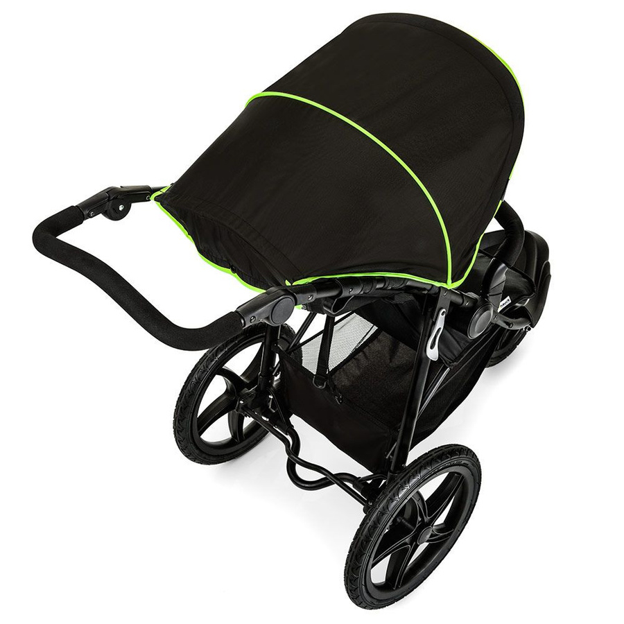 Hauck Buggy und Sportwagen Runner Offroad Jogger mit Luftreifen und Federung in Black Neon Yellow - Bild 3