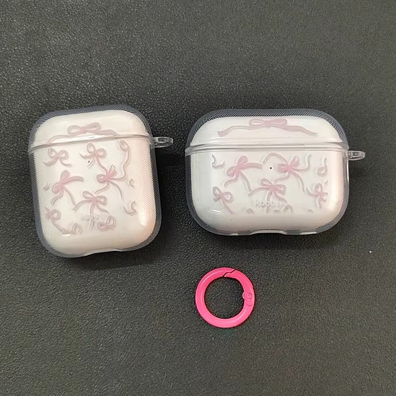 Rosa Schleifen Schutzhülle für Apple AirPods Pro 1, 2 und 3 sowie AirPods 1, 2, 3 und 4 - Bild 5