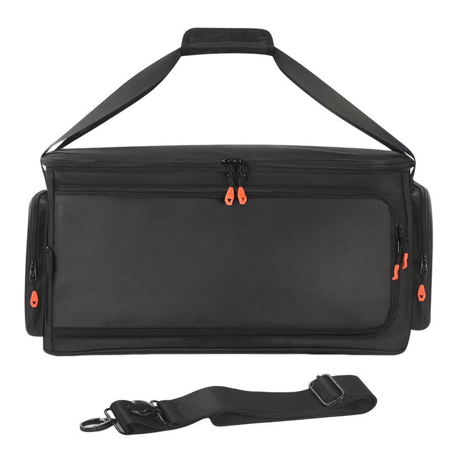 APWIKOGER Reise-Aufbewahrungstasche mit Schultergurt für JBL PartyBox On The Go 2 in Schwarz und Orange - Bild 2