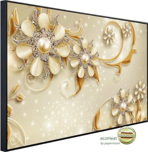 papermoon EcoHeat Infrarotheizung mit Blumenmuster in Bunt und Matt-Effekt mit App-Steuerung und WLAN - Bild 1