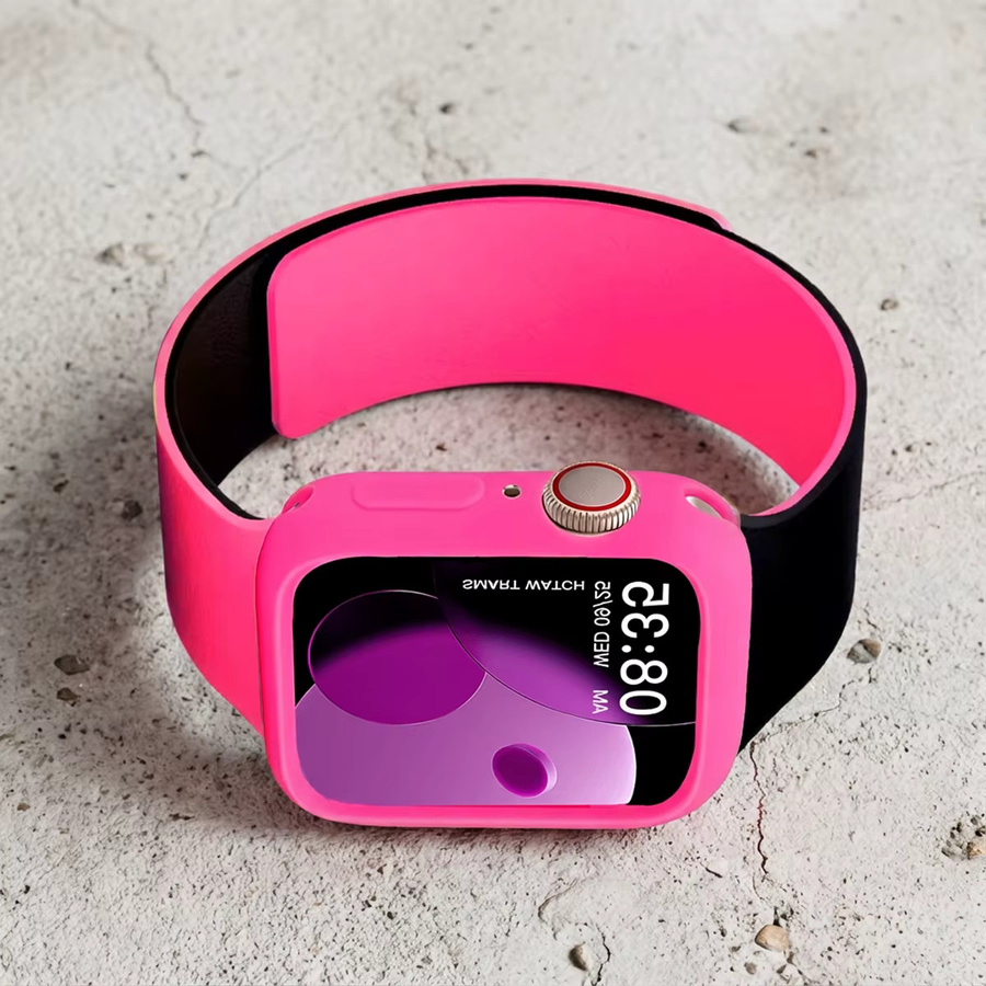 CHIICSMART Uhrenarmband mit Hülle, Silikon, Bunt, Unisex - Bild 1