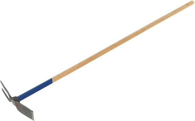 LUX-TOOLS Gartendoppelhacke aus geschmiedetem Stahl mit Eschenstiel, Höhe: 135 cm - Bild 1