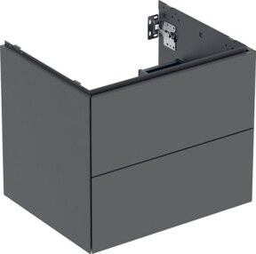Geberit Waschtischunterschrank One in Lava Grau lackiert mit 2 Schubladen, B/T/H: 59,2 x 50,4 x 47 cm - Bild 1