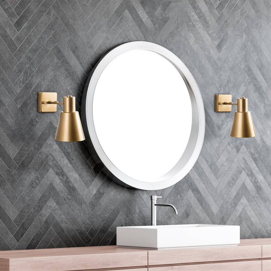 Opviq Wandleuchte Gold aus Metall und Glas mit E27 Fassung, B/H/T: 24 x 21 x 14 cm - Bild 5