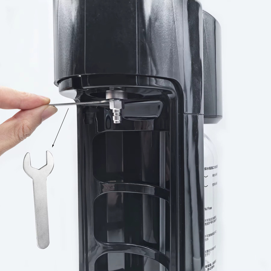 BAZUKA Kohlendioxid-Fülladapter mit 8 mm Stecker und Schnellkupplung TR21-4 für Soda-Wassermaschinen und Mineralwasserbereiter, Farbe: Silber - Bild 3