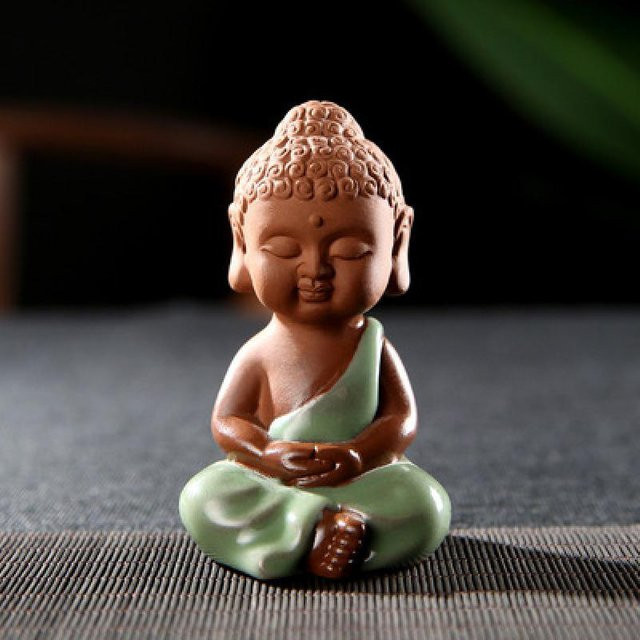 Tongjji-Daily necessities Buddha, Miniatur-Buddha-Figur, Keramik, Bunt / Mehrfarbig - Bild 1