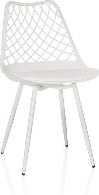 hjh LIVING Outdoor Stuhl BEGIO S in Beige aus Kunststoff im skandinavischen Design ohne Armlehnen - Bild 1
