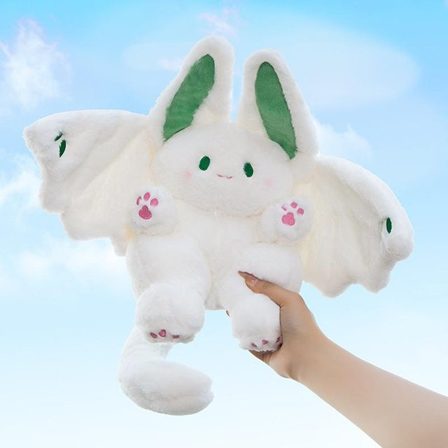 Binchi Outdoor Equipment Spirit Rabbit Plüsch Fledermaus Hase, Stofftier, Weiß, ab 14 Jahren - Bild 1