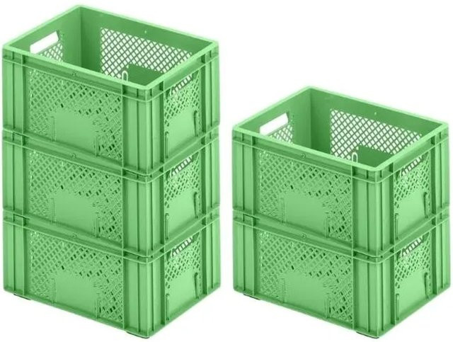 CHEFGASTRO Eurobehälter Obst- und Gemüsekasten Grün H: 19 cm, B: 30 cm, T: 40 cm - Bild 1