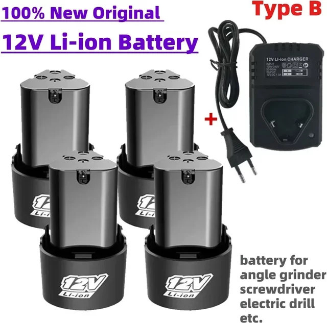 GJUELIRRA Universeller wiederaufladbarer Lithium-Ionen-Akku 12V 1500mAh in Schwarz für Elektrowerkzeuge wie Bohrmaschinen und Winkelschleifer - Bild 1