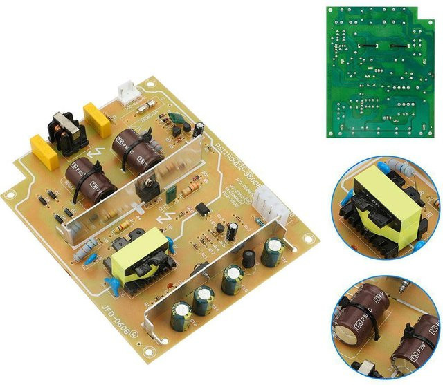 GRWIBEOU Netzteilplatine für Fat Console 30000 bis 39000, universelle Stromversorgungsplatine mit Transformator 110 V–220 V, Retro-Design in Gelb und Multicolour - Bild 1