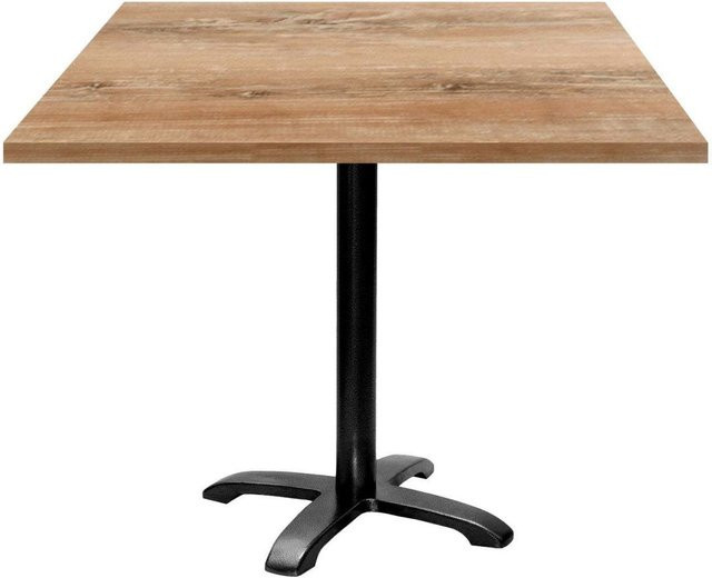 RestooTab Tisch Bazila quadratisch in Eiche Dekor mit schwarzem Gestell, B/T/H: 90 x 90 x 74 cm - Bild 1