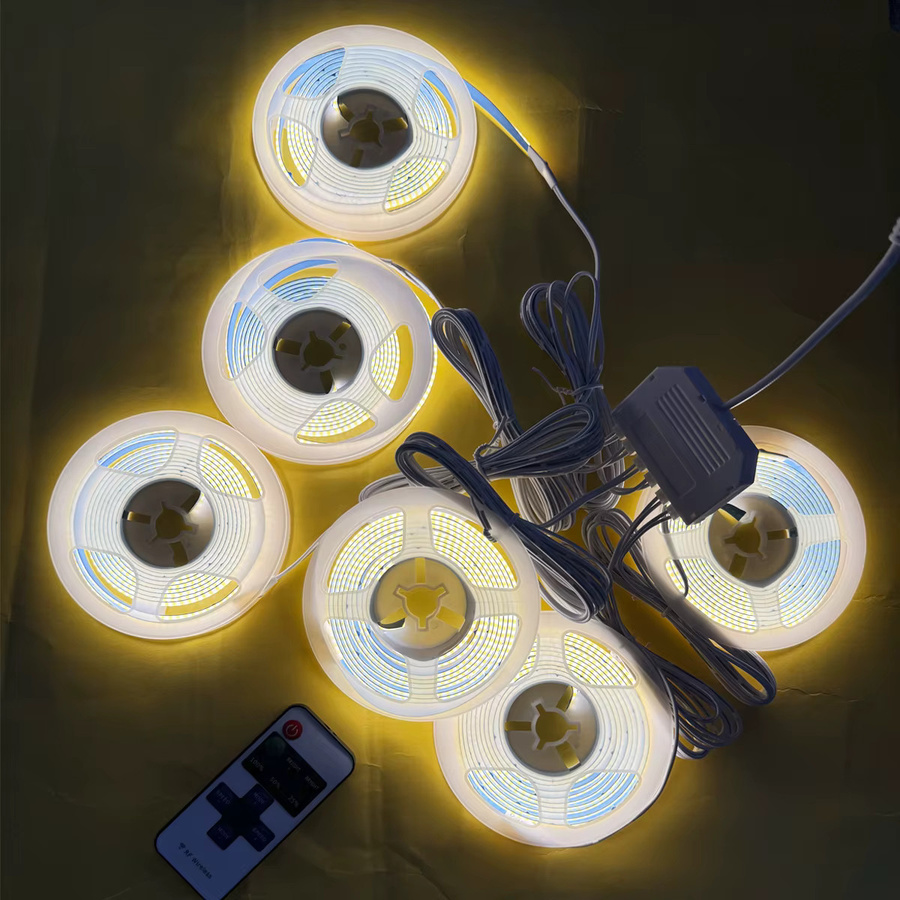 MALITAI COB LED Streifen Set mit Fernbedienung und Dimmfunktion, Warmweiß, AC220V zu DC 12V, ideal für Küchenschränke und Home Decor - Bild 2