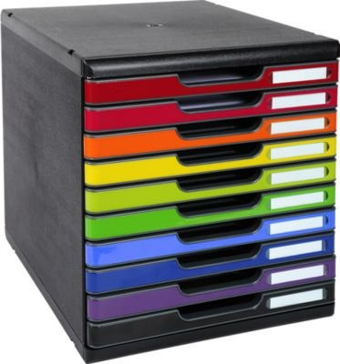 Exacompta MODULO Iderama Schubladenbox für A4/A4+, 10 Schubladen geschlossen, schwarz - Bild 1