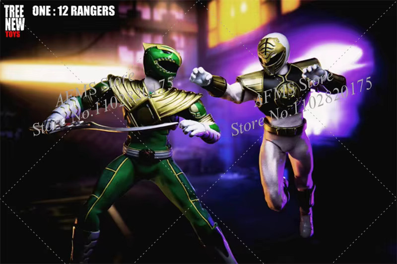 Hot Toys Dinosaurier Squad Team Green Ranger V2 White Ranger, Sammlerfigur, Maßstab 1:12 - Bild 3