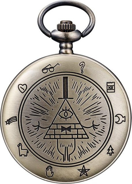 BSY Taschenuhr, Messing, Quarz, Grau, Unisex - Bild 1