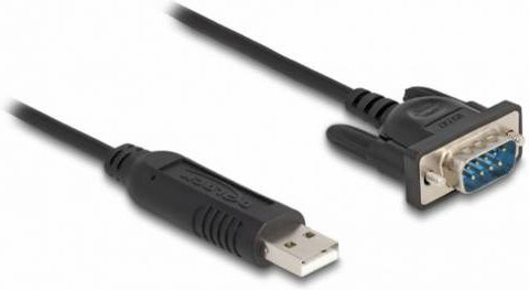 Delock USB 2.0 auf VGA Kabel mit USB-A Stecker, Schwarz, 0,50 m - Bild 1