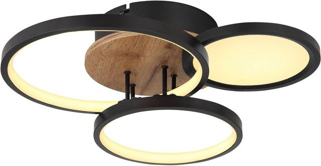 Globo LED-Deckenleuchte Sid rund Schwarz matt B: 40 cm, T: 38 cm, H: 10,5 cm - Bild 2