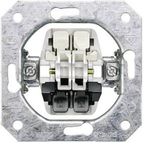 Siemens DELTA Jalousieschalter Schalter-Geräteeinsatz Aufputz Weiß 10A 250V 5TA2104 - Bild 1