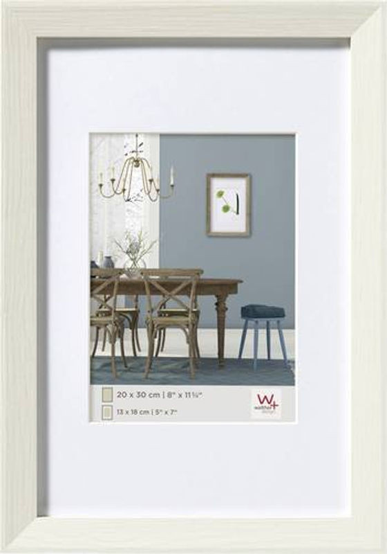 Walther Design Bilder Wechselrahmen EF030W in Weiß mit Passepartout für Wandmontage oder Tischaufstellung, Maße: 20 x 30 cm - Bild 1