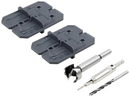 Wolfcraft Scharnierloch-Set mit Forstnerbohrer, 5-teilig, Durchmesser: 26 mm, grau - Bild 1