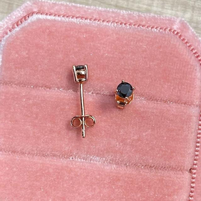 Ohrstecker Moissanit, 585 Roségold, 925 Sterlingsilber, Solitär, Damen - Bild 1