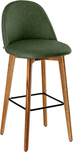 VEGA Barstuhl Alwin mit grünem Sitz und Gestell in Eiche Natur, B/T/H: 47 x 48 x 111 cm - Bild 1