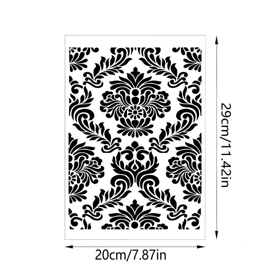 ALICAKE 3-teiliges Vintage-Set aus transparentem PET mit Schriftrollen-, Marine- und Blattmustern für lebensmittelechte Kuchenschablonen zur Partydekoration - Bild 2