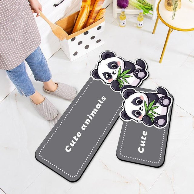 Absorbierende Diatomit-Fußmatte für Küche und Badezimmer, Grau, B/B: 40 x 60 cm - Bild 1