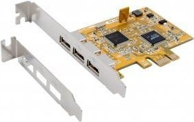 Exsys EX-11053 USB-Expansion-Card PCIe Low-Profile mit 3 USB 2.0 Anschlüssen in Silber - Bild 1