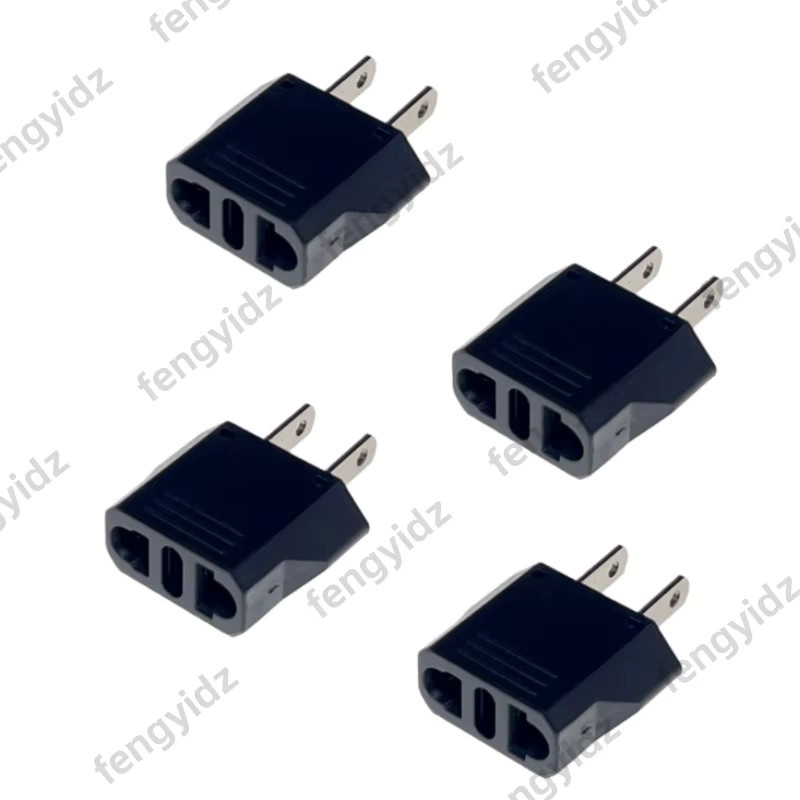 Fengyidz Reiseadapter Typ A von Europa auf US-Stecker, Steckerkonverter für USA, Kanada und Mexiko, Schwarz - Bild 2